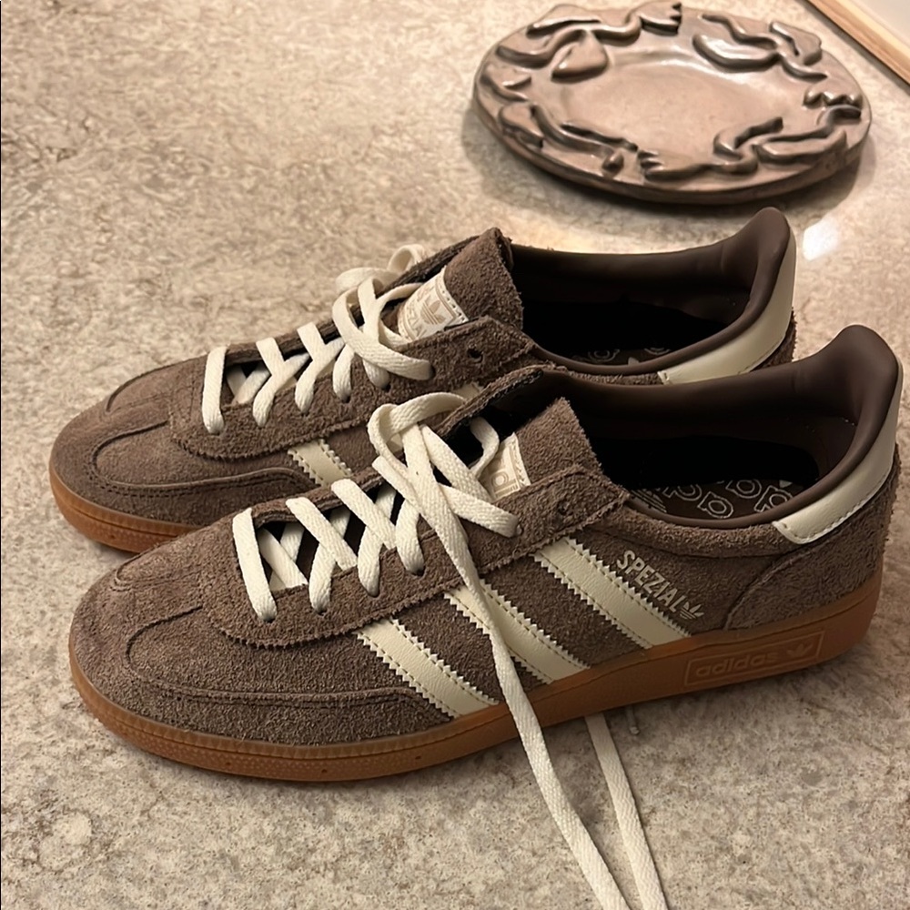 Adidas Spezial Brown and White Sneakers